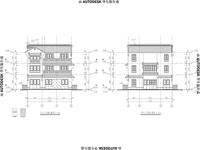 中式别墅自建房建筑 施工图