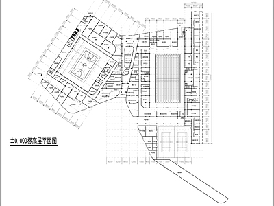 体育馆游泳馆室内 施工图 游泳馆建筑