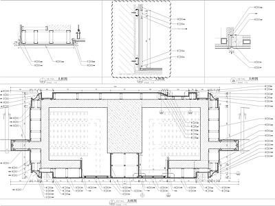 宴会墙身造型节点大样图 施工图 墙面通用节点