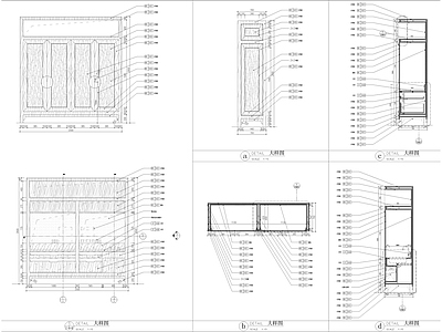 衣柜装饰柜节点大样图 施工图 柜类