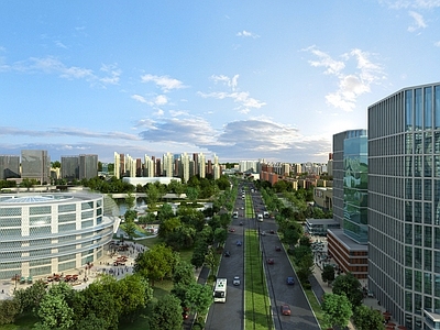 现代路面 城市街景