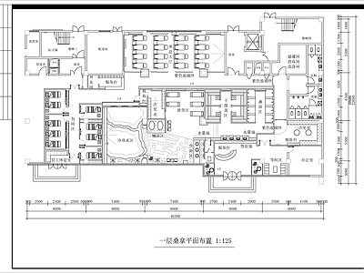 桑拿会所室内 施工图