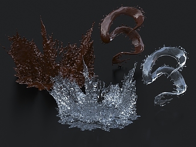 现代假山水景 水幕 水流
