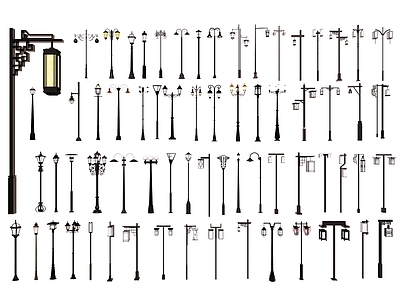 新中式路灯 灯柱 户外灯 路灯 地灯 灯箱