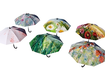 现代雨伞 遮阳伞 花纹伞