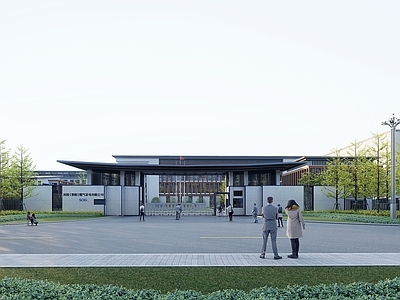 现代公司入口大门 厂区 大
