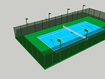 网球场地带围栏