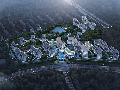 新中式医疗建筑 养老年公寓