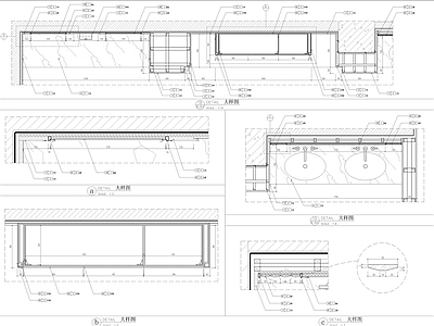 足浴墙身桑拿池节点大样图 施工图 墙面通用节点