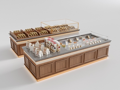 现代面包展示柜 展具