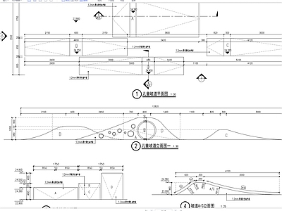儿童活动场地景观 施工图 游乐园