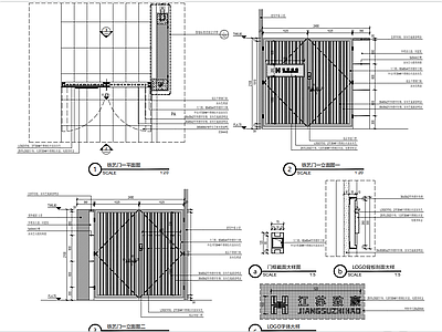 铁艺门详图 施工图 通用节点 门节点