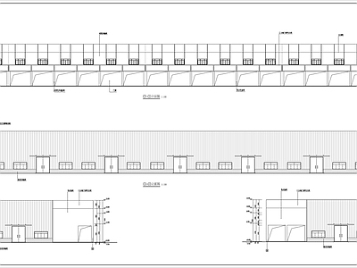 车间生产厂房建筑 施工图 工业建筑 产业园建筑