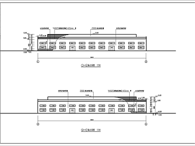 生产车间建筑 施工图 工业建筑 产业园建筑