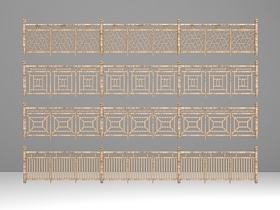 新中式木栏杆 围栏