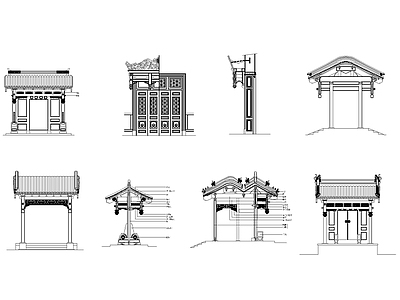 中式垂花门图库