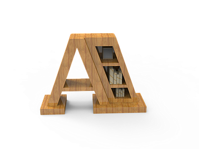 现代装饰柜 A字母装饰柜 木材 矮柜