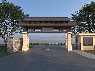 新中式入口大门