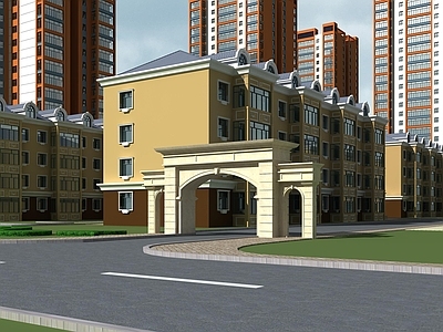 简欧住宅小区入口大门