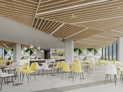 现代员工餐厅 自助餐厅