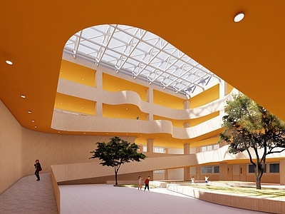 现代学校中庭空间
