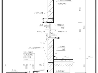 建筑外墙墙身节点大样 施工图 墙面通用节点