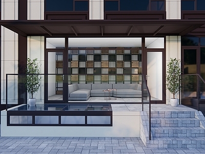 现代入户遮阳棚 廊架