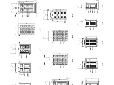 现代入户大门节点详图 通用节点