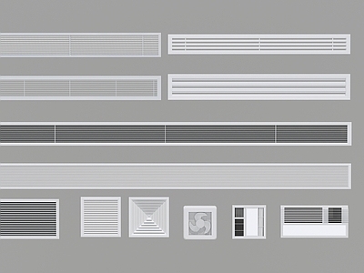 现代空调出风口 格栅