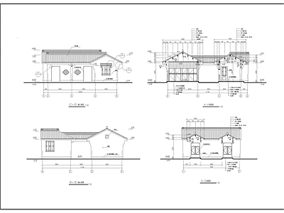 仿古公共厕所建筑 施工图