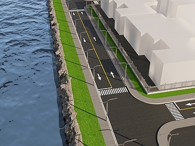 现代公路 悬崖 岩石 路面