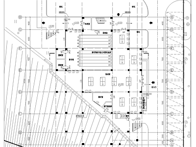 中式学校多功能体育馆建筑 施工图