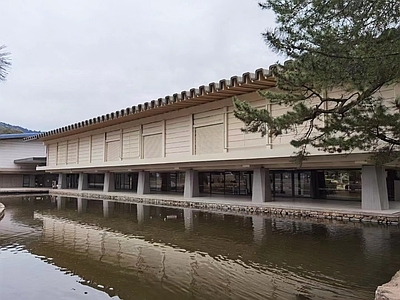 日本古建筑檐廊外景