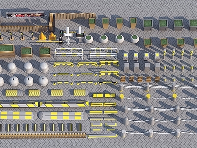 现代道路设施 车挡 市政栏杆 道路护栏 路障 铁索石墩子 减速带 交通配件 警示桩