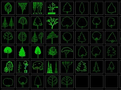 全面的树木立面图集