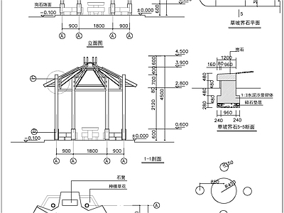 玻璃亭详图 施工图