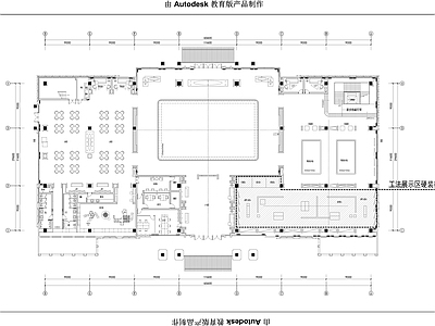 绿地城售楼中心平面系统图 施工图