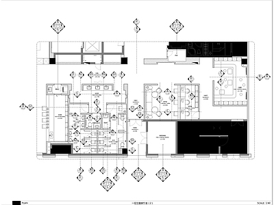 贵州宝能项目售楼处 物料 水电图 施工图