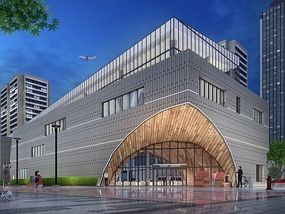 现代异形商业建筑