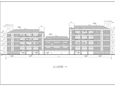 中学教学楼建筑 施工图