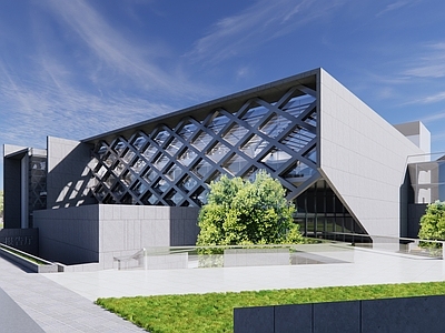 现代展览馆建筑 艺术中心