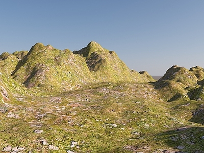 现代景观群山 山体地形 悬崖 山谷 山脉 背景远山 自然山体