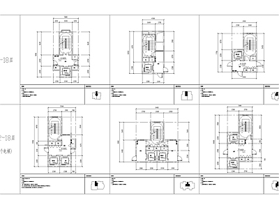 楼梯间核心筒节点详图 施工图 建筑通用节点 建筑综合节点
