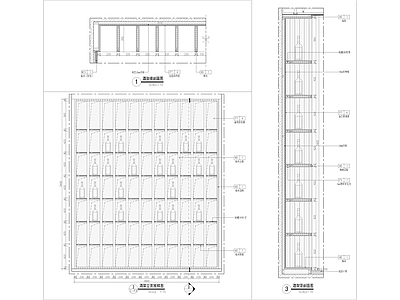 酒架屏风墙身节点 施工图