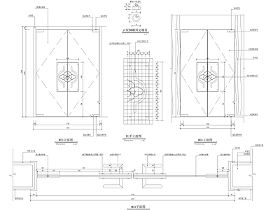 钢化玻璃装饰门详图 施工图 推拉 门节点