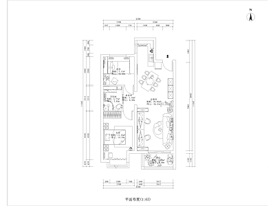 家装空间室内 施工图 平层
