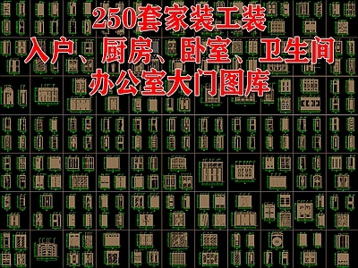 250套家装工装大门 图库