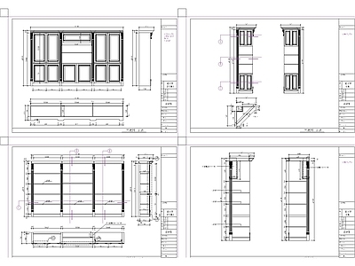 别墅实木家具装饰柜节点 施工图 柜类