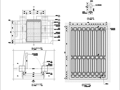 人行闸门详图 施工图 通用节点
