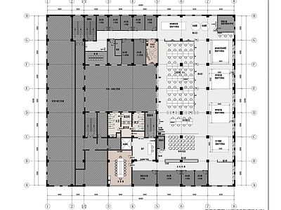 1200㎡现代简约大学办公室室内 施工图